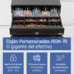 iggual Cajón Portamonedas IRON-70 44,5cm 5+8 negro - Imagen 2