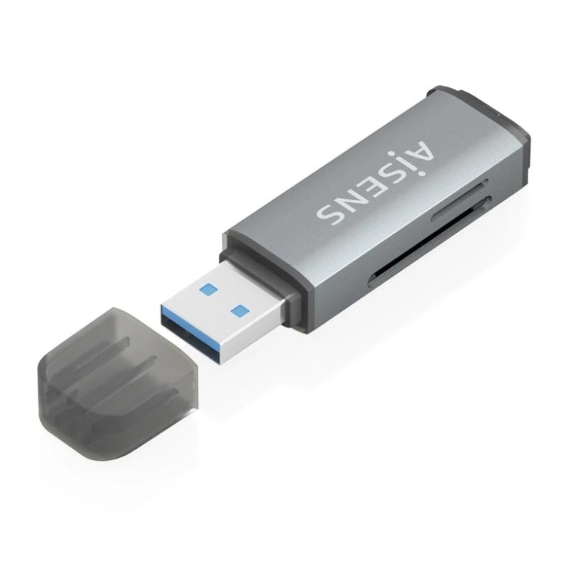 APTALT0029_800 Aisens Lector Tarjetas SD MSD MMC RS-MMC MMCM USBA - Imagen 1