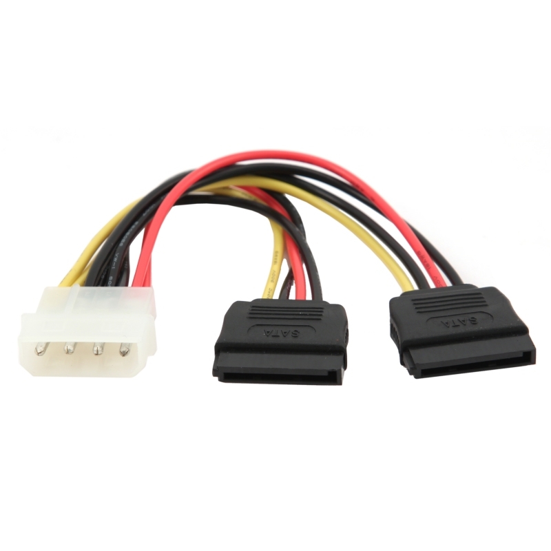 APTAPC0640_800 Gembird Cable de Alimentación Molex a 2x SATA 15cm - Imagen 1