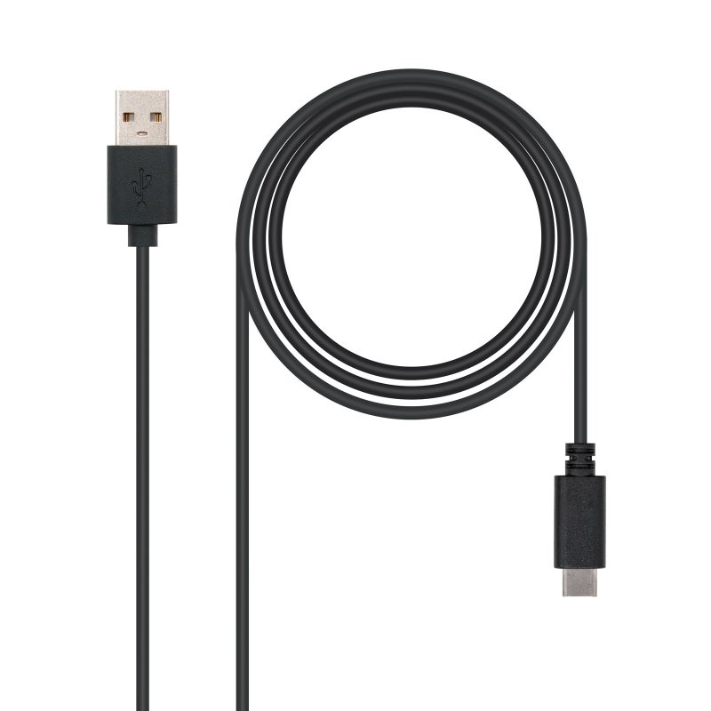 APTAPC0754_800 Nanocable Cable USB 2.0 3A Tipo USB-C/M-A/M 0.5 M - Imagen 1