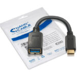Nanocable Cable USB 3.1 Gen1 3A, USB-C/M-A/F, 15cm - Imagen 2