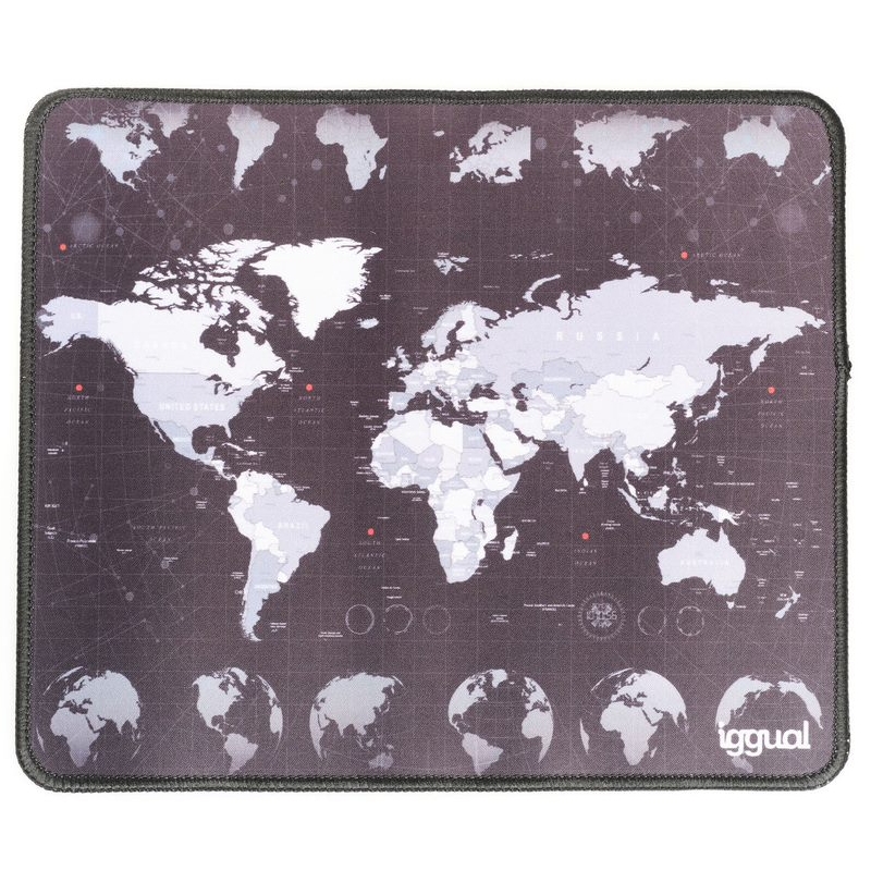APTAPC0866_800 iggual Alfombrilla mapamundi ratón 30x25 cm - Imagen 1