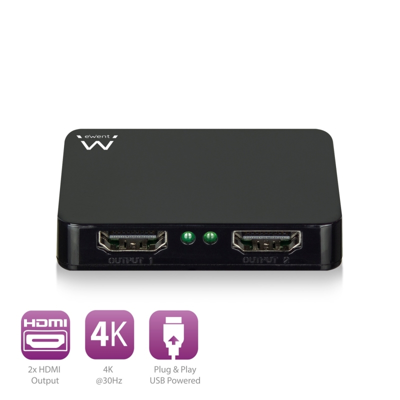 APTAPC0869_800 Ewent Divisor 4K HDMI 1x2 High Speed - Imagen 1