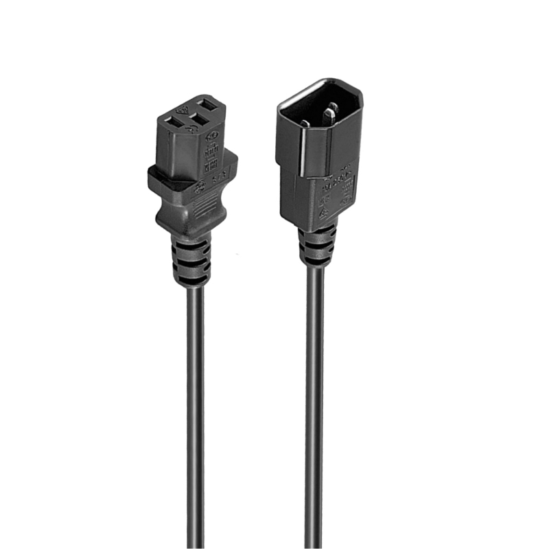 APTAPC0872_800 Ewent Cable alimentación VDE C14-C13, M/F, 1.80 m - Imagen 1
