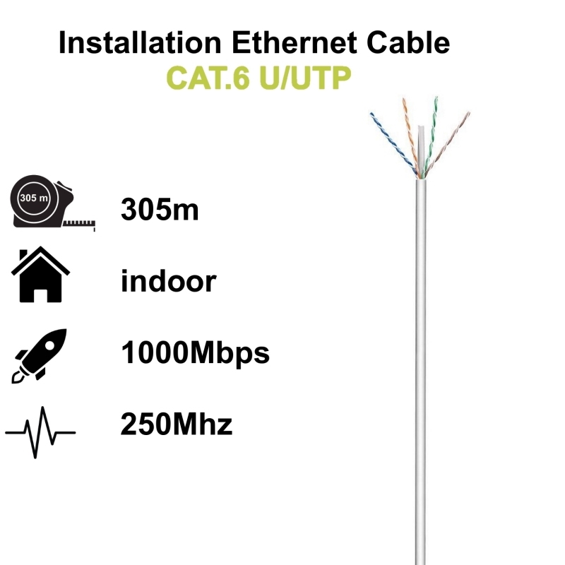 APTAPC0895_800 Ewent Bobina cable red Cat. 6 U/UTP, LSZH, 305mt - Imagen 1