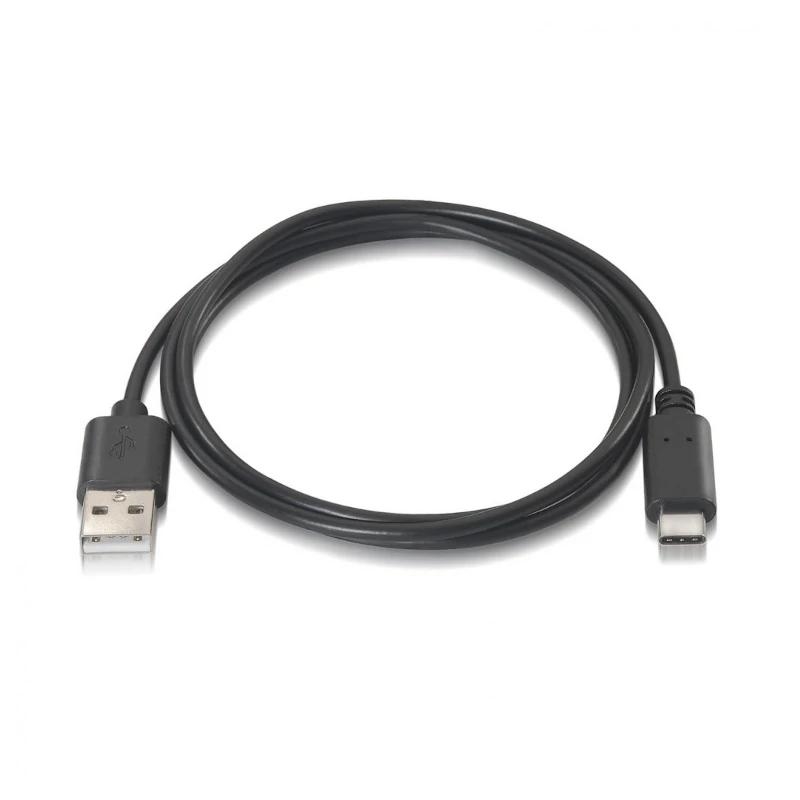 APTAPC0997_800 Aisens Cable USB 2.0 3A USB-C/M-A/M negro 1.0m - Imagen 1