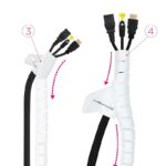 Nanocable Organizador cables flex. 25mm 1 M Blanco - Imagen 2