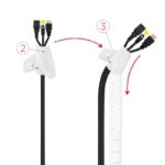 Nanocable Organizador cables flex. 25mm 1 M Blanco - Imagen 3