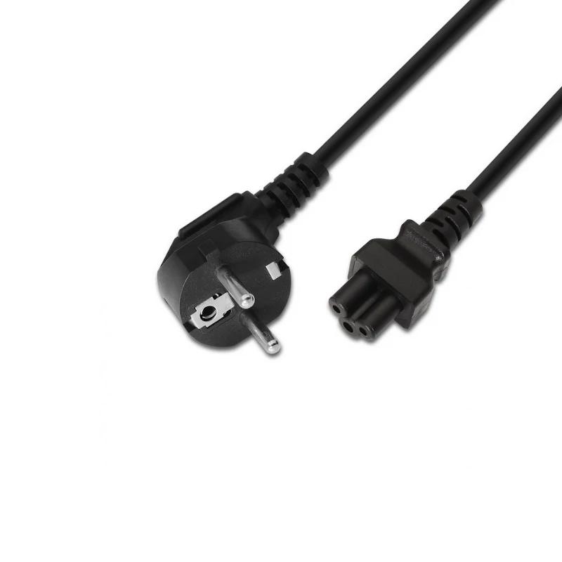 APTAPC1022_800 Aisens Alimentación Trébol CEE7/M-C5/H negro 1.5m - Imagen 1