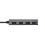 Aisens Hub USB 3.1 USB-C/M-4xTipo A/H gris, 15cm - Imagen 3