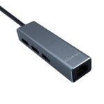Aisens Conversor USB 3.0 Ethernet + 3 usb3.0 gris - Imagen 3