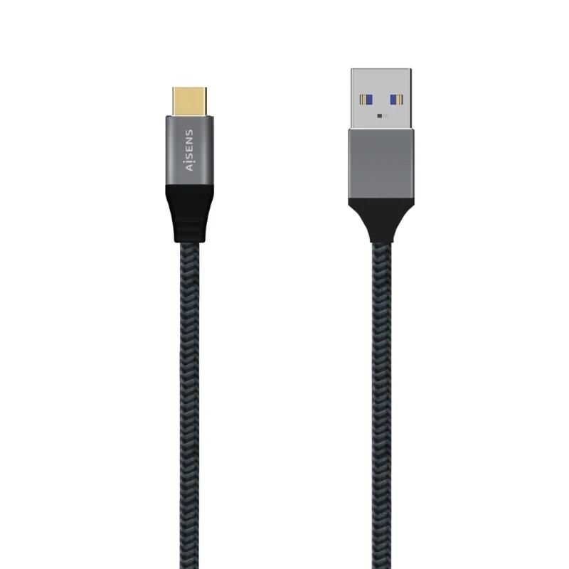 APTAPC1120_800 Aisens Cable USB 3.1 Gen2 Alu 3A CM-AM Gris 2.0M - Imagen 1