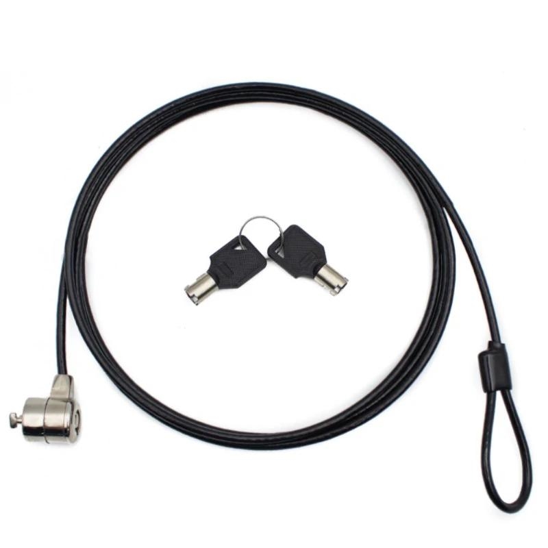 APTAPC1163_800 Nilox Cable de Seguridad Doble Llave 1.8 M, Negro - Imagen 1