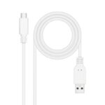 Nanocable Cable USB 2.0 3A USB-C-M/M 0.5M Blanco - Imagen 3