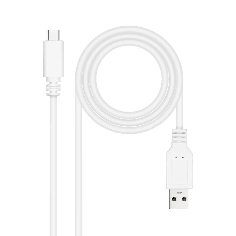 APTAPC1174_800 Nanocable Cable USB 2.0 3A USB-C-M/M 1.5M Blanco - Imagen 1