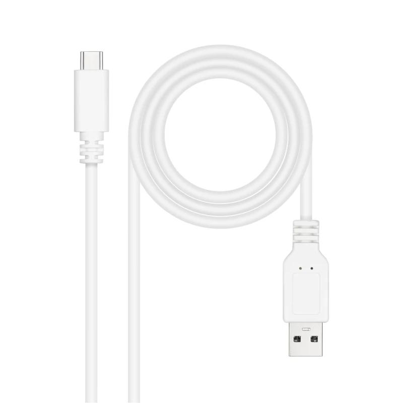 APTAPC1175_800 Nanocable Cable USB 2.0 3A USB-C-M/M 1M Blanco - Imagen 1