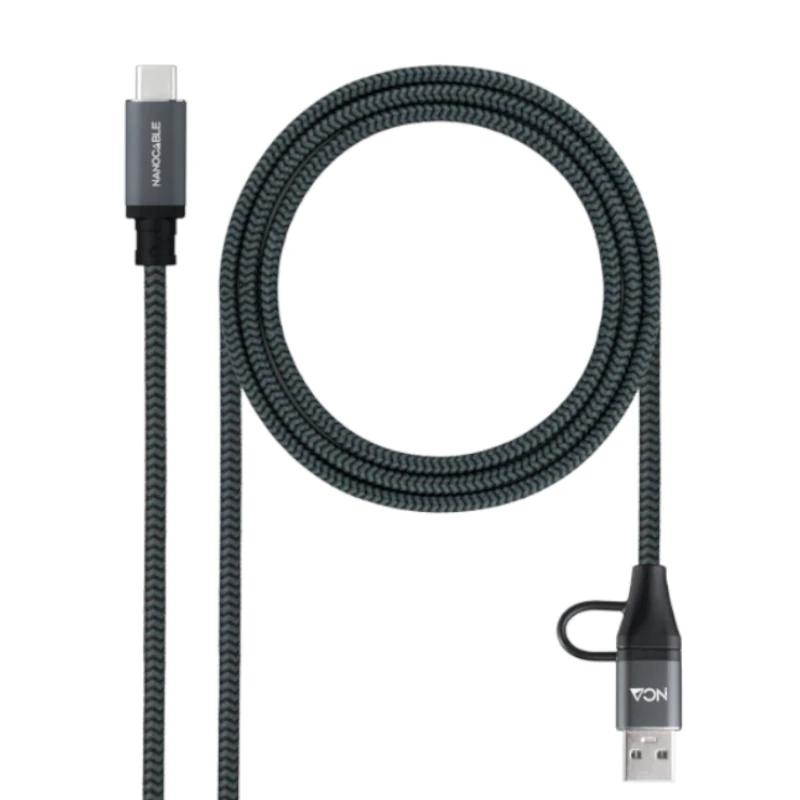 APTAPC1230_800 Nanocable Cable USB3.2 100W USB-C+A/USB-C 1 M - Imagen 1