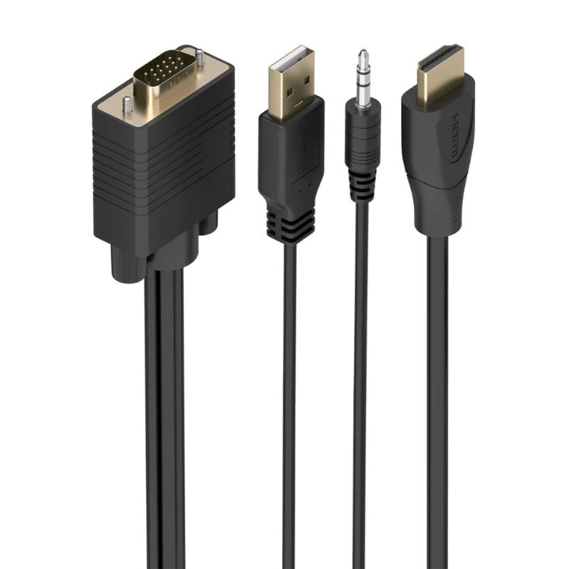 APTAPC1257_800 Aisens Cable Conversor SVGA y Audio a HDMI 2m - Imagen 1