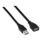 Aisens Cable USB 3.0 Tipo A/M-A/H negro 1.0m