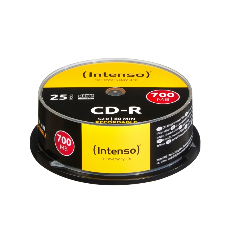 CCDCDW0034_800 Intenso CD-R 700MB/80min tubo 25 unidades - Imagen 1