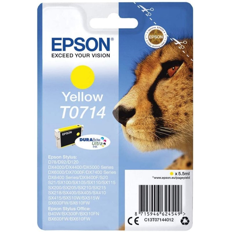 CCICTO0278_800 Epson Cartucho T0714 Amarillo - Imagen 1