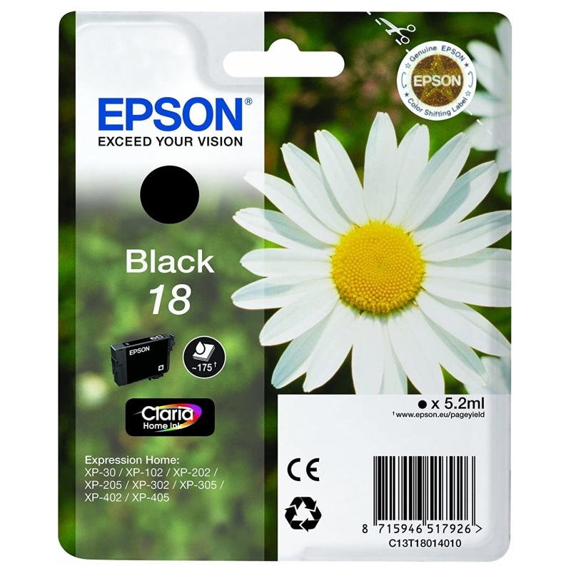 CCICTO0389_800 Epson Cartucho T1801 Negro - Imagen 1