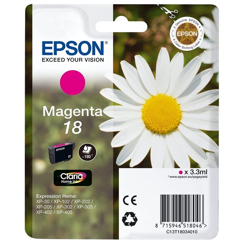 CCICTO0391_800 Epson Cartucho T1803 Magenta - Imagen 1