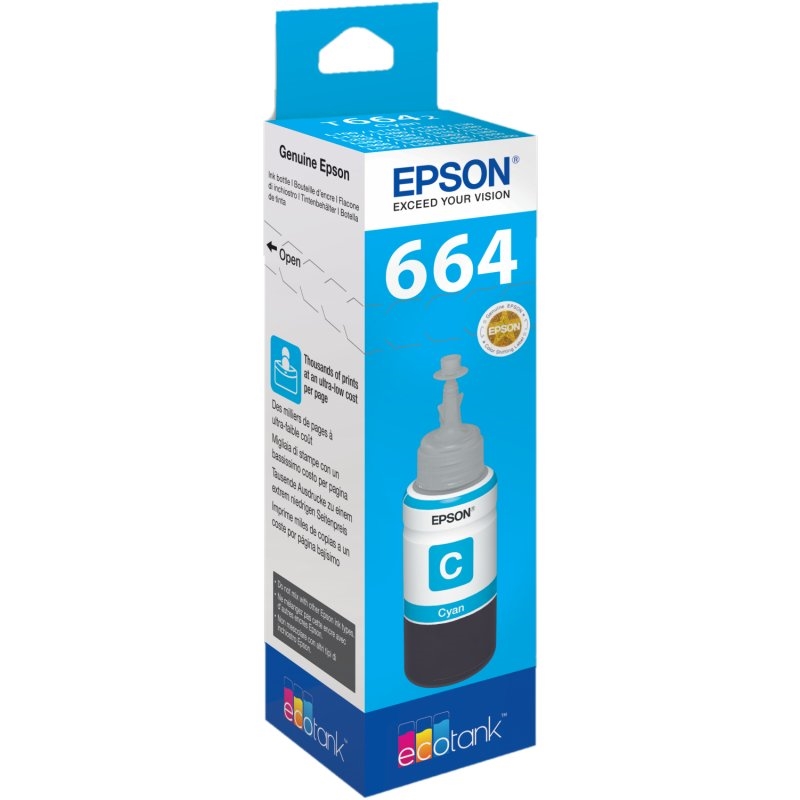 CCICTO0569_800 Epson Botella Tinta Ecotank T6641 Cyan - Imagen 1