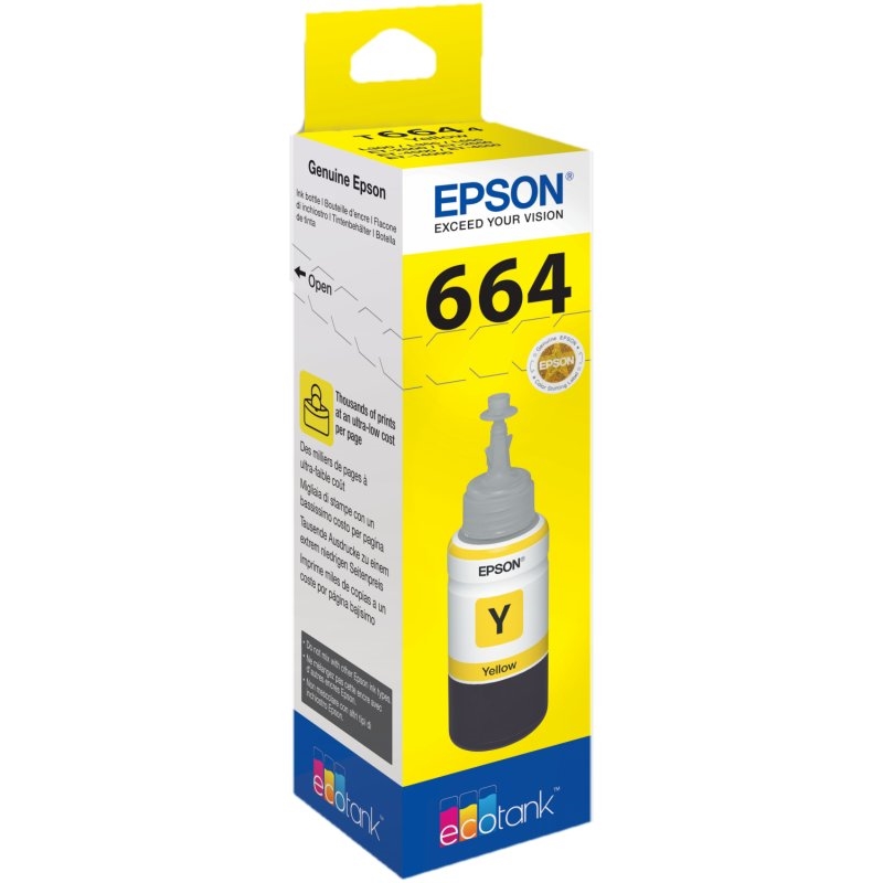 CCICTO0570_800 Epson Botella Tinta Ecotank T6641 Amarillo - Imagen 1