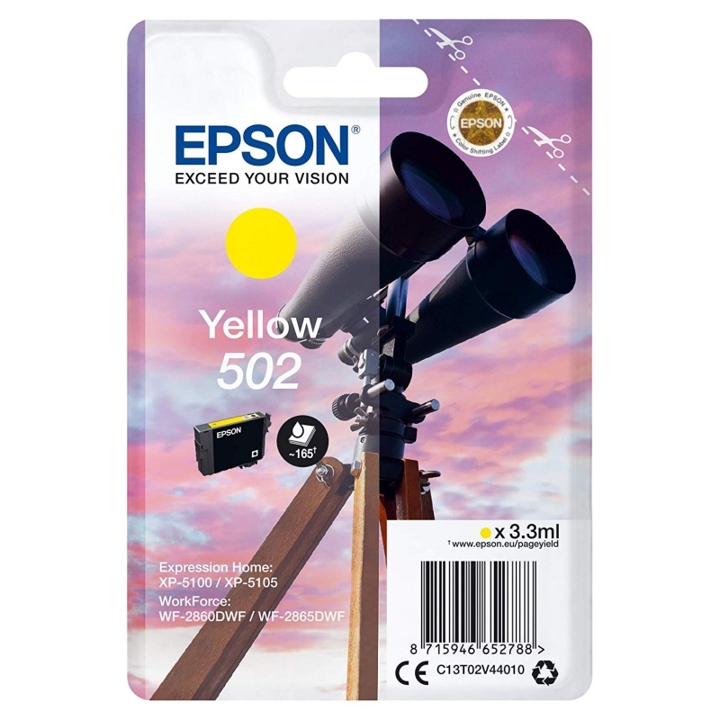 CCICTO0730_800 Epson Cartucho 502 Amarillo - Imagen 1