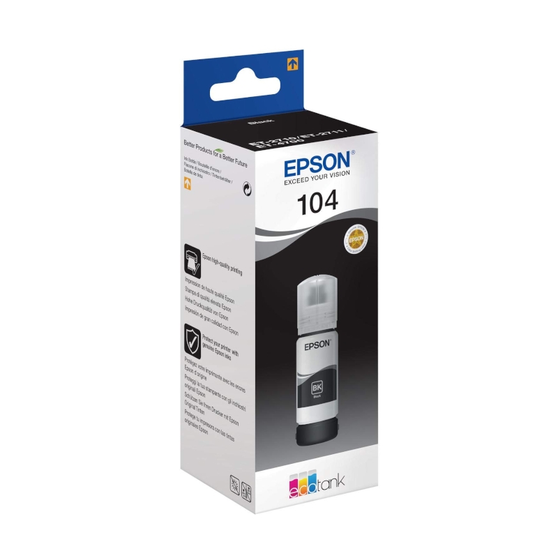 CCICTO0755_800 Epson Botella Tinta Ecotank 104 Negro - Imagen 1