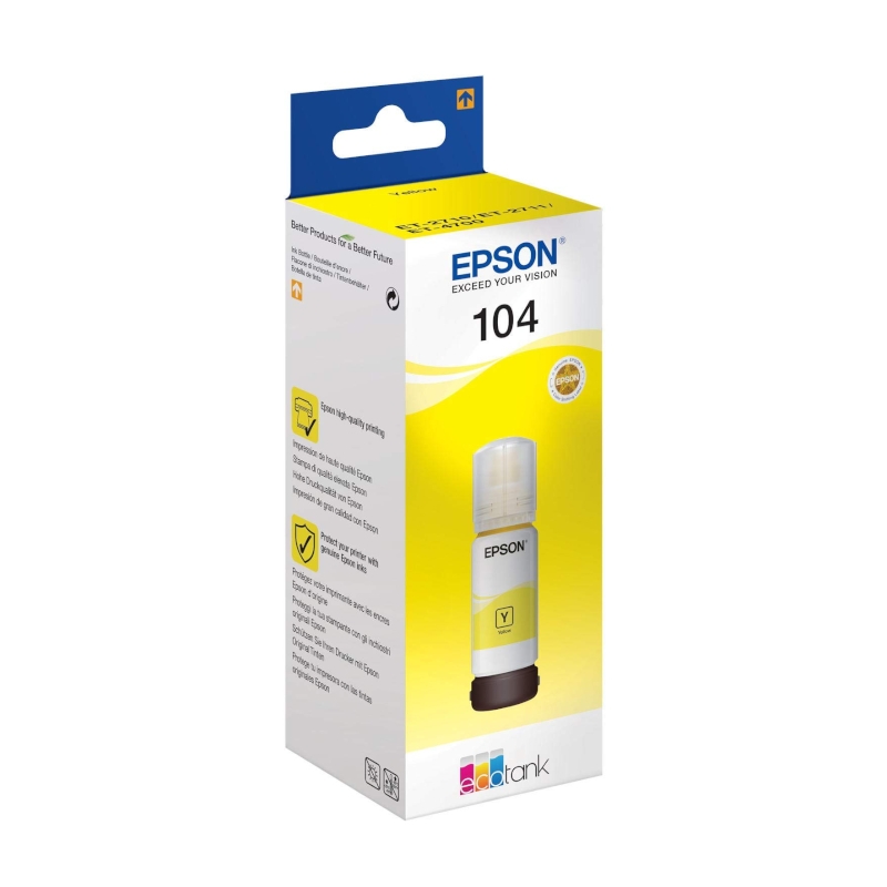 CCICTO0756_800 Epson Botella Tinta Ecotank 104 Amarillo - Imagen 1