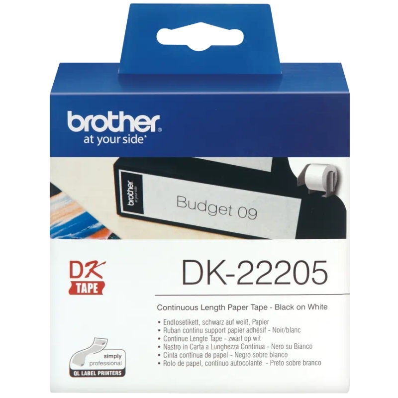 CCIPAP0001_800 Brother Cinta DK22205 Papel Térmico continuo 62mm - Imagen 1