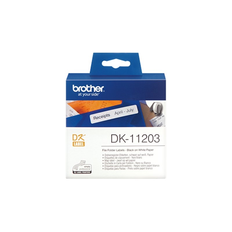 CCIPAP0006_800 Brother Etiquetas DK11203 Carpetas 17x87 mm 300 ud - Imagen 1