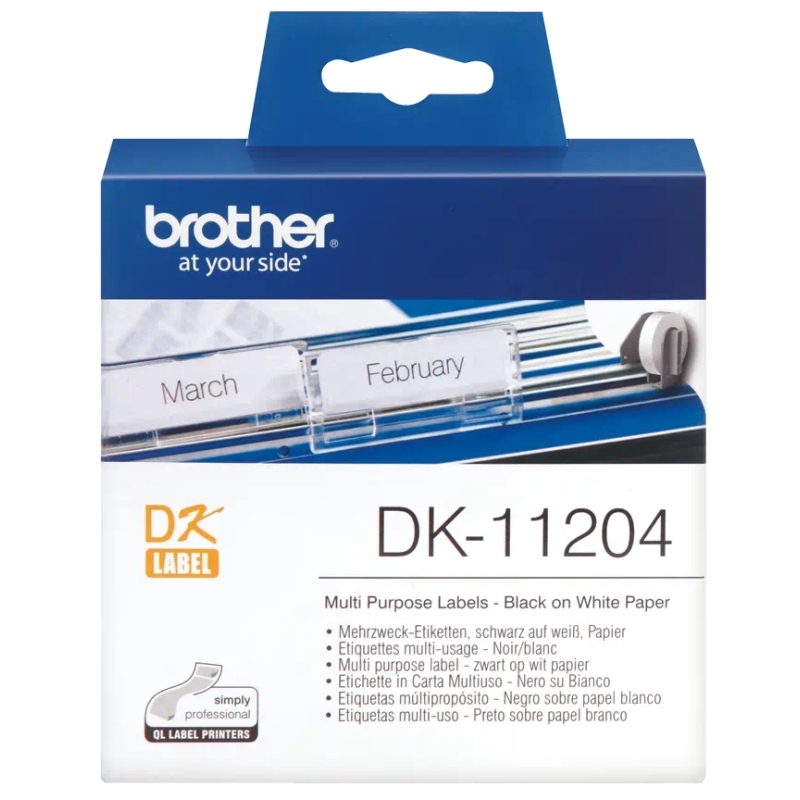 CCIPAP0015_800 Brother Etiquetas DK11204 Multiuso 17x54 mm 400 ud - Imagen 1