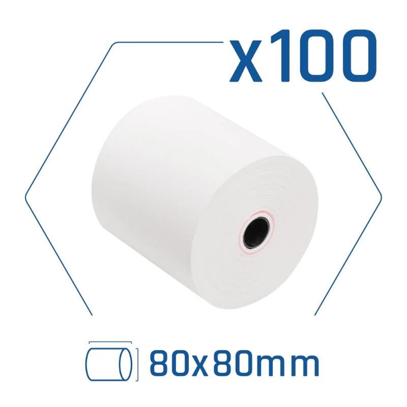 CCIPAP0146_800 Pack 100 rollos papel térmico sin BPA 80x80mm - Imagen 1