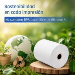 iggual Caja 50 rollos papel térmico sin BPA 80x80 - Imagen 4