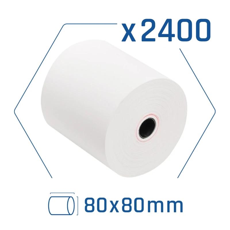 CCIPAP0162_800 Palet 2400 rollos papel térmico sin BPA 80x80mm - Imagen 1