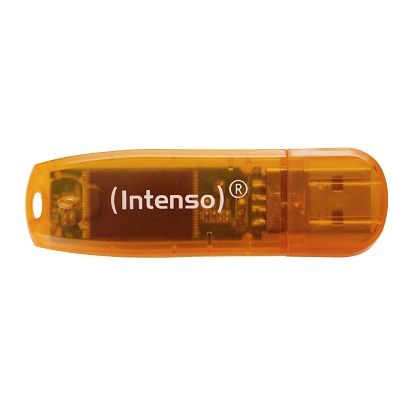 FAELAP0282_800 Intenso 3502490 Lápiz USB 2.0 Rainbow 64GB Naranja - Imagen 1