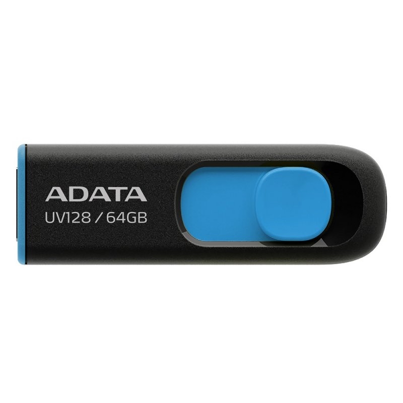 FAELAP0647_800 ADATA Lapiz Usb UV128 64GB USB 3.2 Negro/Azul - Imagen 1