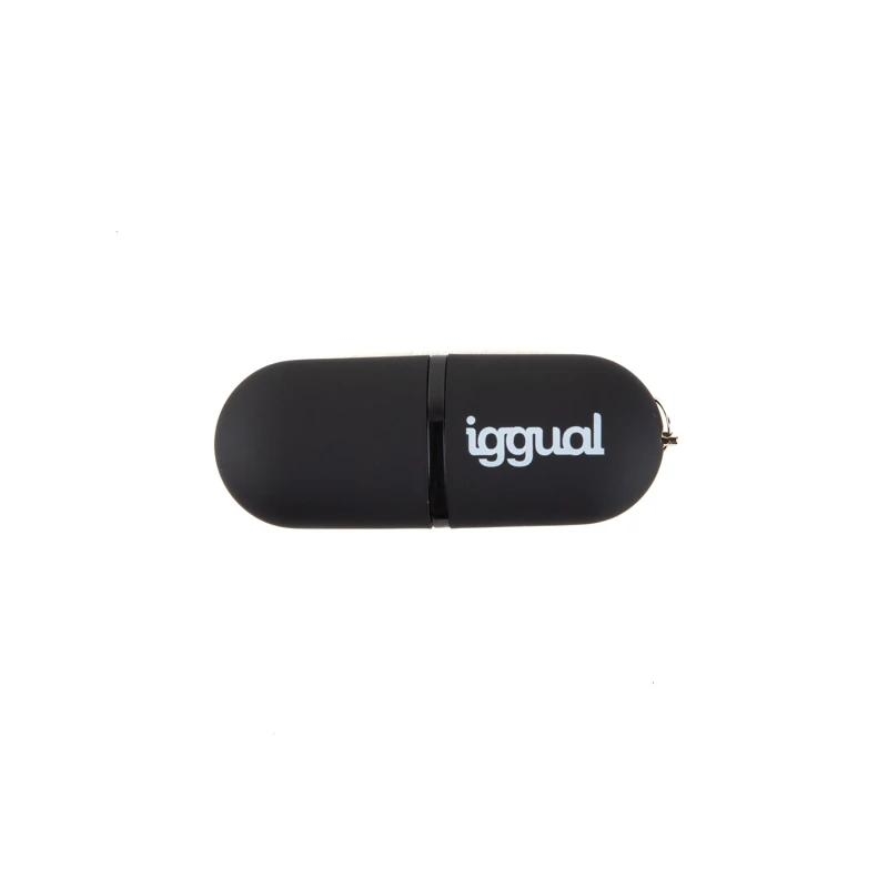 FAELAP0695_800 iggual Lápiz USB 2.0 16GB PEN16 negro con tapa - Imagen 1