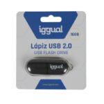 iggual Lápiz USB 2.0 16GB PEN16 negro con tapa - Imagen 4