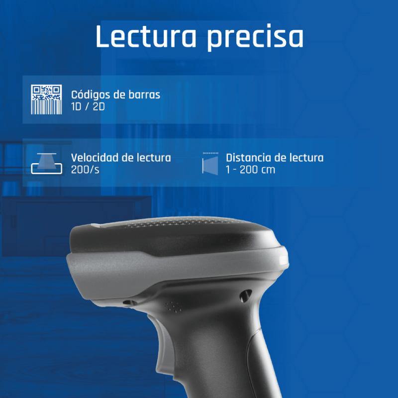 FESLCB0244_ImgAdi1 iggual Lector código barras 2D Bluetooth 2.4G base - Imagen 1