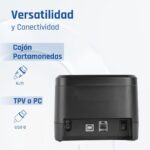 iggual Impresora térmica tickets TP EASY 58 USB+RJ - Imagen 3