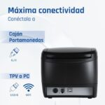 iggual Impresora térmica TP EASY 80 USB+RJ11 WiFi - Imagen 3