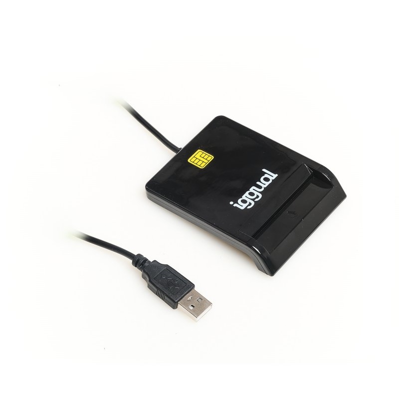 FLTLCH0039_800 iggual Lector DNI SIP tarjetas ID USB 2.0 negro - Imagen 1
