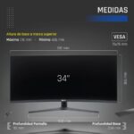 iggual Monitor 34" UWQHD 1ms 2DP 2HDMI MM AA Curvo - Imagen 3