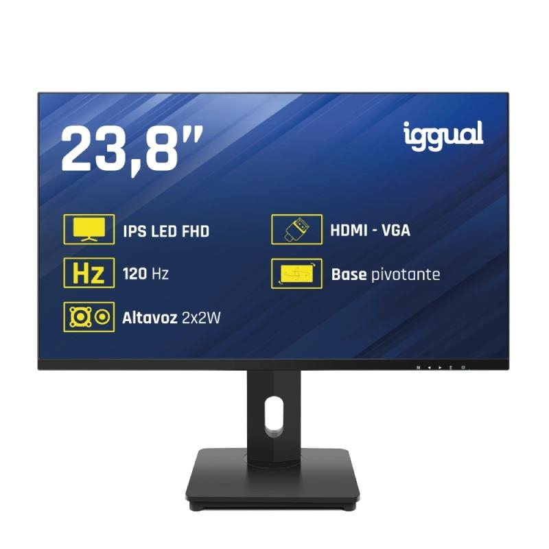 FMOMLE0972_800 iggual Monitor 24" VGA HDMI 120Hz pivotante AA MM - Imagen 1