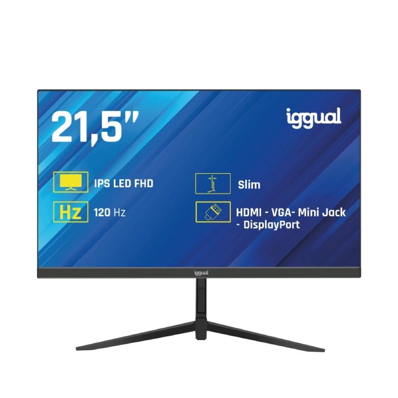 FMOMLE0989_800 iggual Monitor 21,5" IPS 1ms FHD 120Hz VGA HDMI DP - Imagen 1