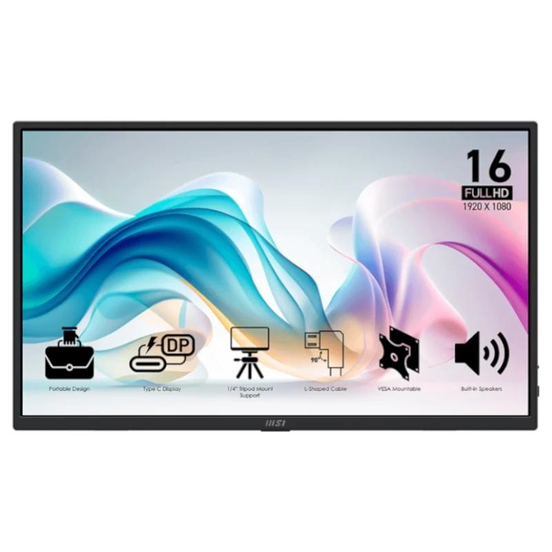 FMOMLE1069_800 MSI MP165 E6 Monitor15.6"IPS FHD portátil USBc MM - Imagen 1